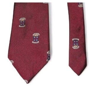Vintage Brown University Campus Shop Silk Tie Crest Weygand Ivy League College